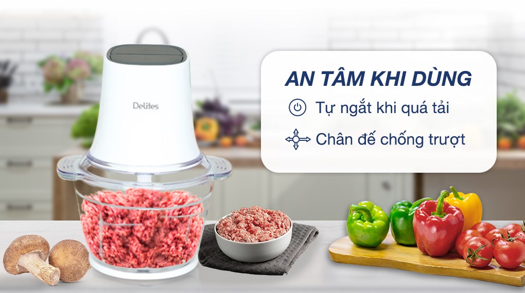 Máy xay thịt đa năng Delites MC390E-N 400W 1.2 lít