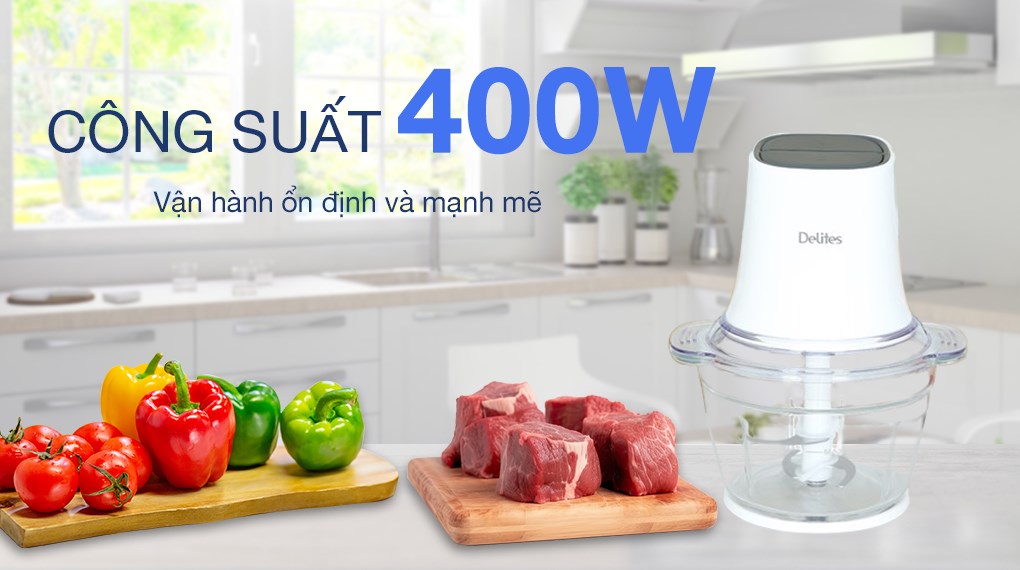 Máy xay thịt đa năng Delites MC390E-N 400W 1.2 lít