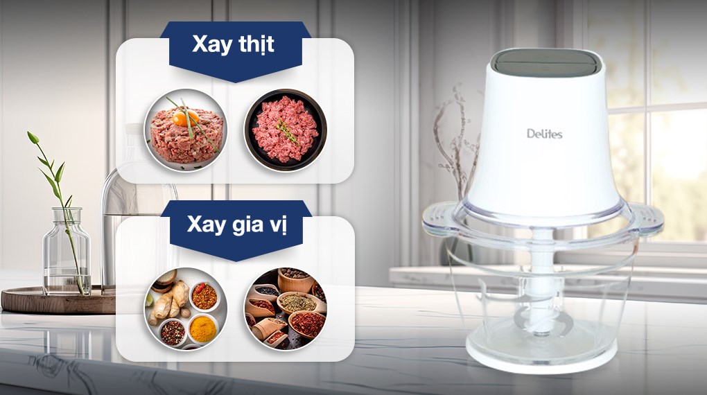 Máy xay thịt đa năng Delites MC390E-N 400W 1.2 lít