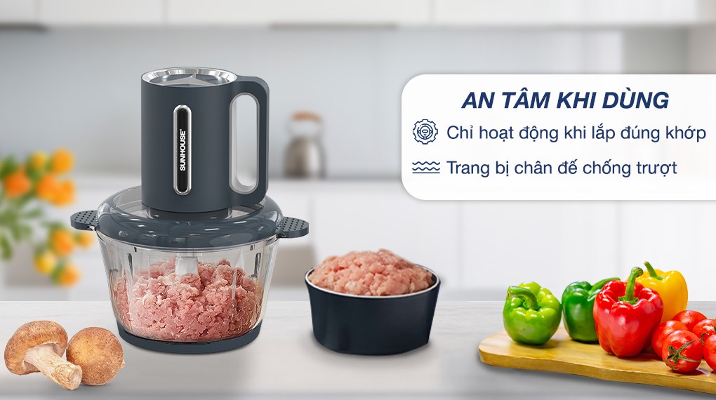 Máy xay thịt đa năng Sunhouse SHD5403 300W 1.8 lít