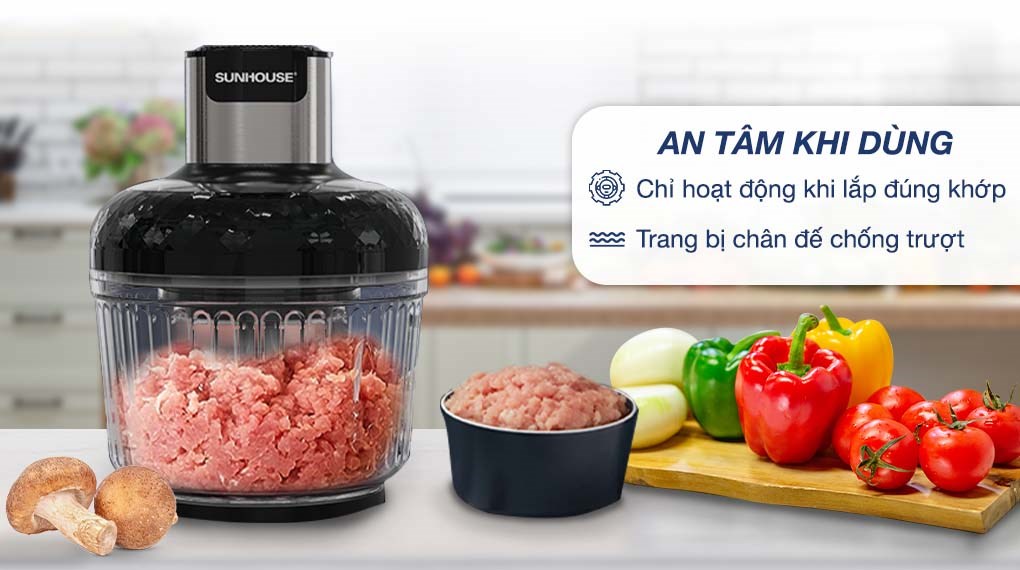 Máy xay thịt đa năng Sunhouse SHD5412 300W 2 lít/0.3 lít