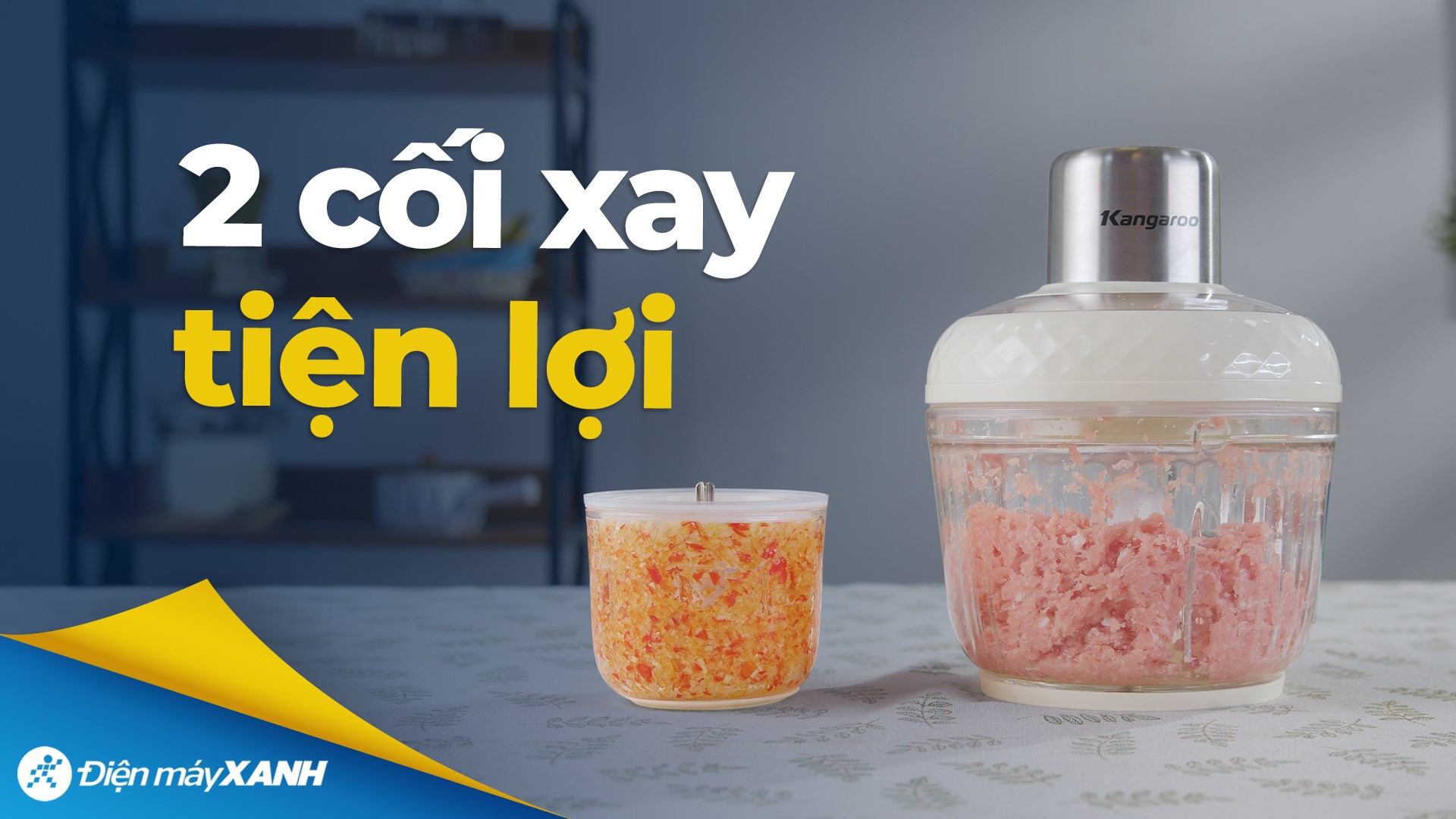 Máy xay thịt đa năng Kangaroo KGM2P1G 300W 2 lít/0.3 lít