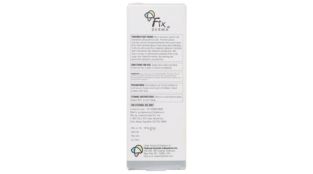Kem dưỡng Fixderma Foot cấp ẩm làm mềm da gót chân tuýp 60g - 14