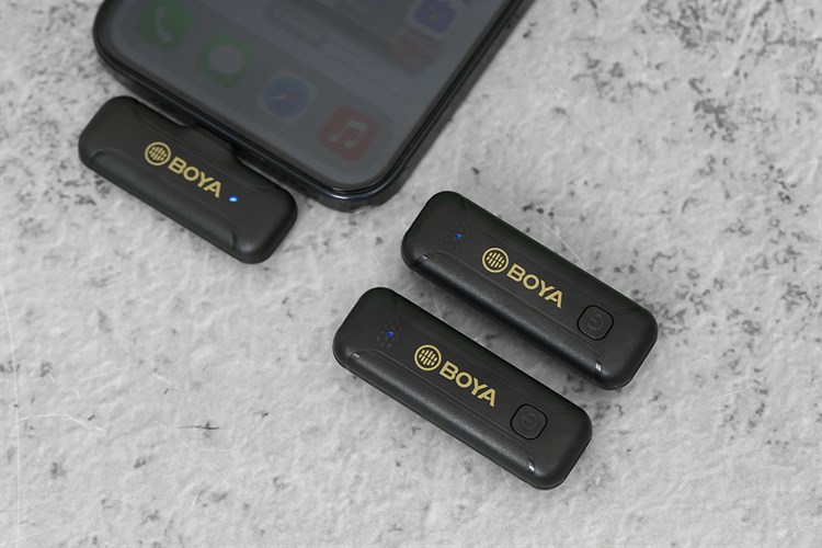Micro cài áo không dây Lightning BOYA BY-WM3T2-D Màu Đen
