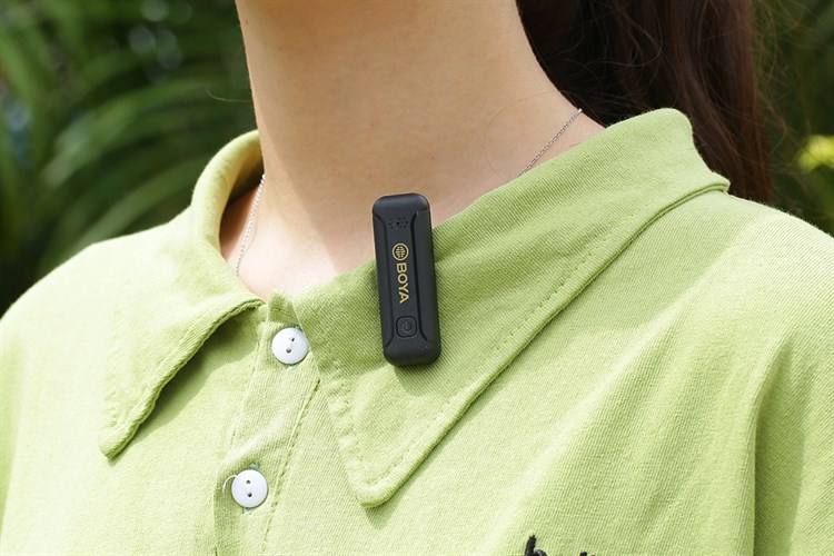 Micro cài áo không dây Lightning BOYA BY-WM3T2-D Màu Đen