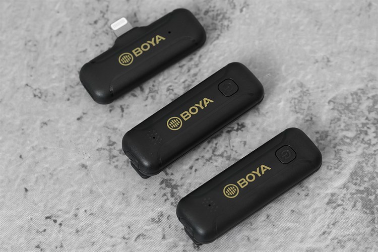 Micro cài áo không dây Lightning BOYA BY-WM3T2-D Màu Đen