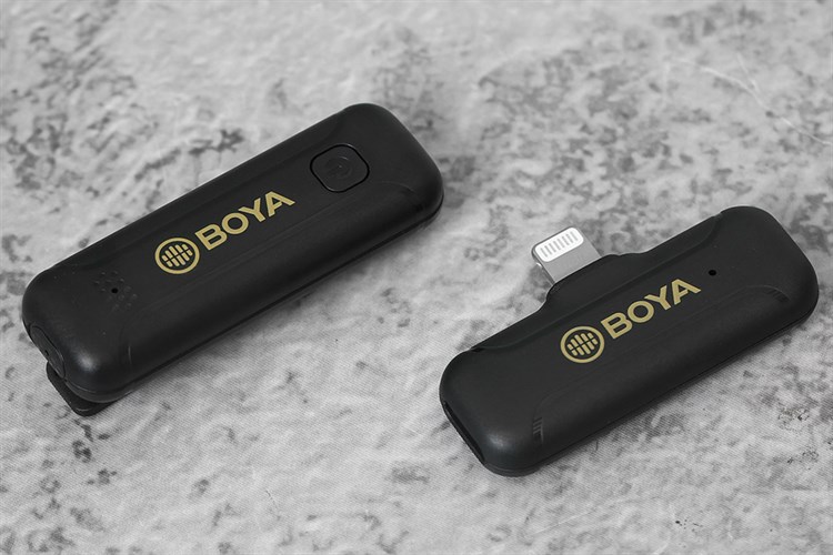 Micro cài áo không dây Lightning BOYA BY-WM3T2-D Màu Đen