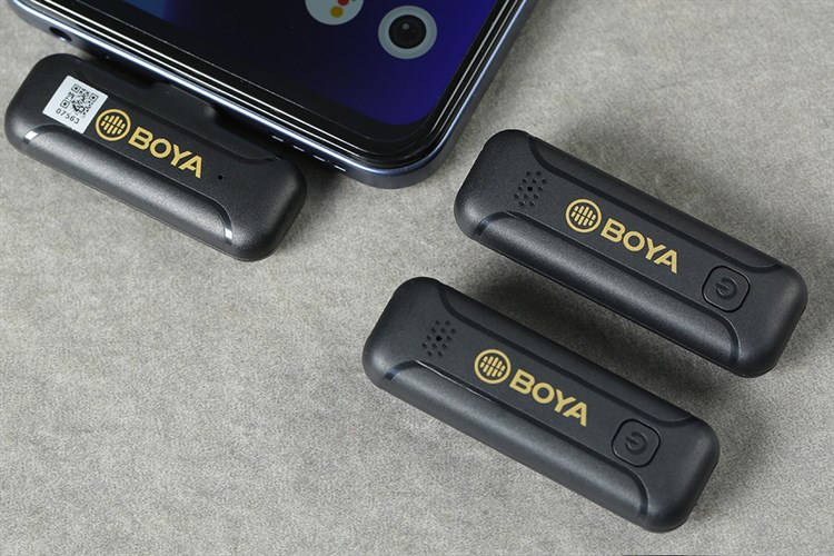 Micro cài áo không dây Type-C BOYA BY-WM3T2-U Màu Đen