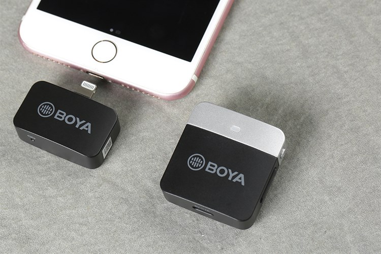 Micro cài áo không dây Lightning BOYA BY-M1LV-D Màu Đen