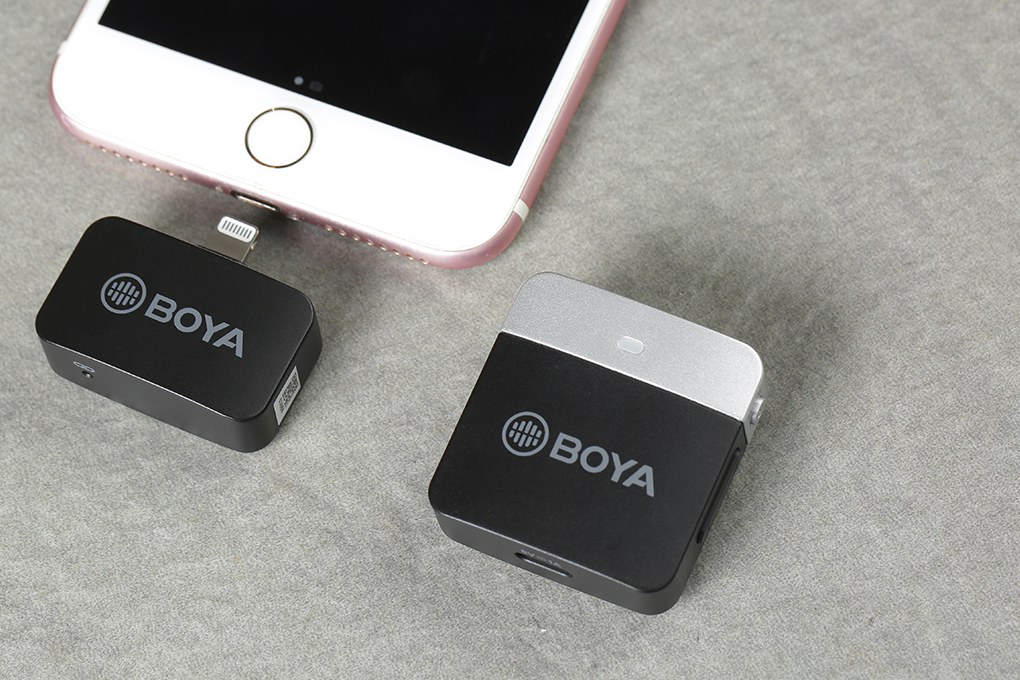 Micro cài áo không dây Lightning BOYA BY-M1LV-D Màu Đen