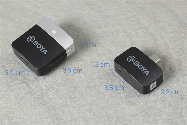 Micro cài áo không dây Type-C BOYA BY-M1LV-U Màu Đen