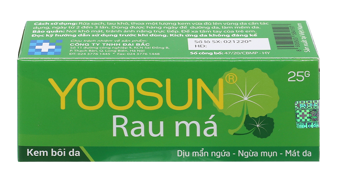 Kem Yoosun rau má dịu mẫn ngứa, ngừa mụn, mát da