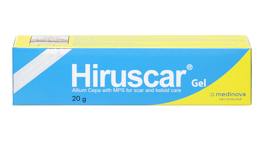 Gel Hiruscar làm mềm và phẳng vết sẹo