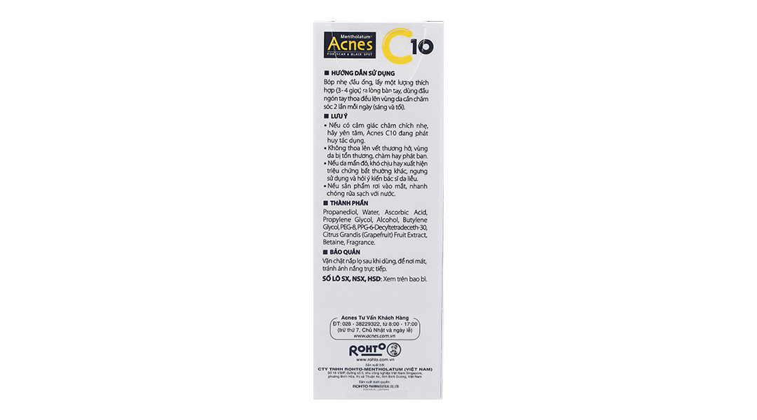 Serum Acnes C10 làm mờ thâm nám, sáng da