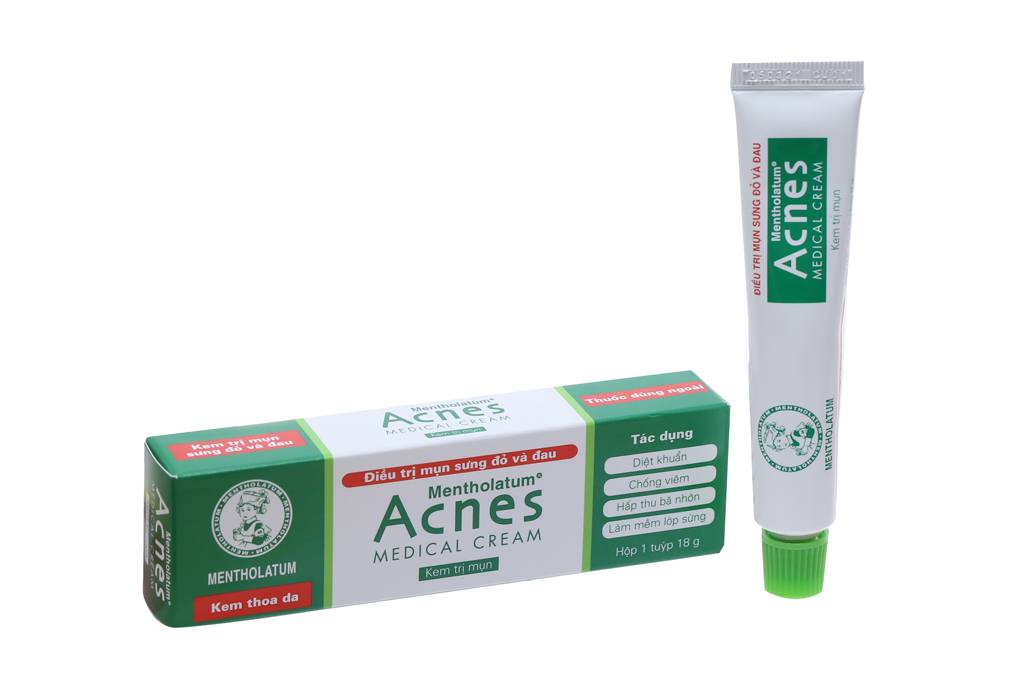 Kem Acnes Medical Cream ngừa mụn sưng đỏ, tái tạo da