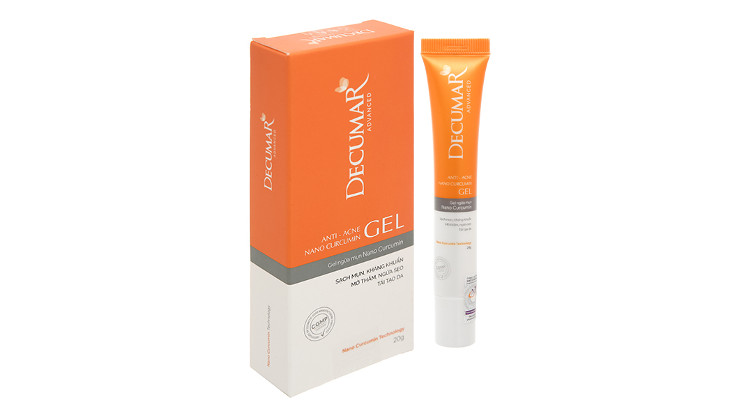 Gel Nano Curcumin Decumar ngừa mụn, mờ thâm sẹo
