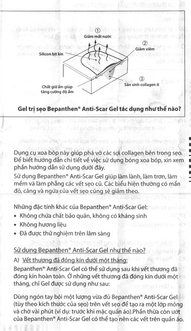 Gel Bepanthen Anti-scar trị sẹo có con lăn massage