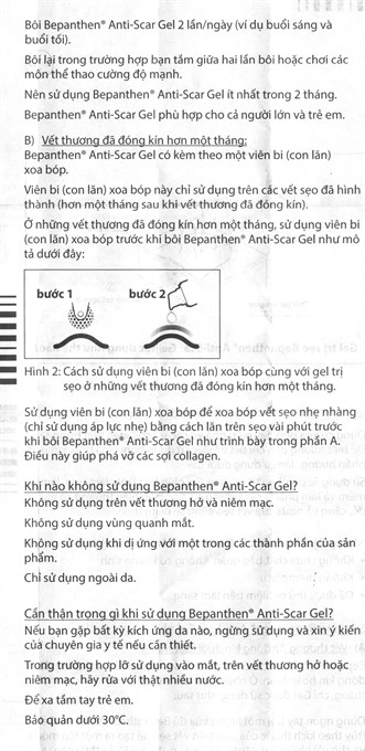 Gel Bepanthen Anti-scar trị sẹo có con lăn massage