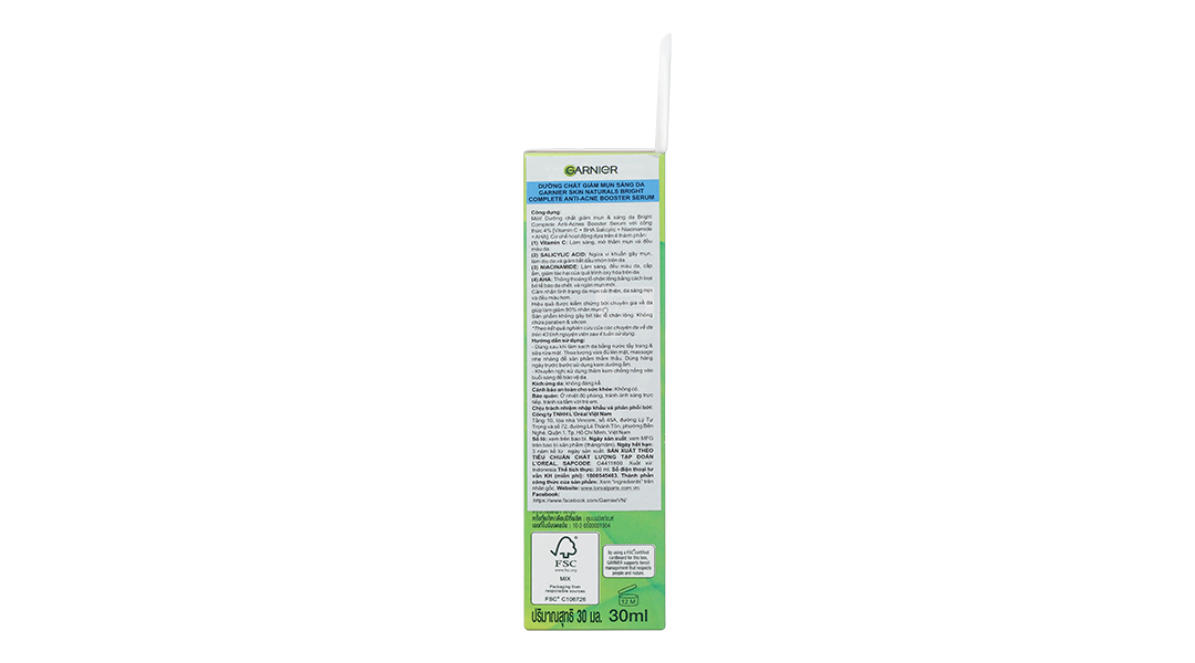 Serum Garnier Bright Complete Anti-Acne giảm mụn, sáng da