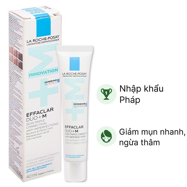 Kem dưỡng La Roche-Posay Effaclar Duo+ M ngăn ngừa mụn hiệu quả