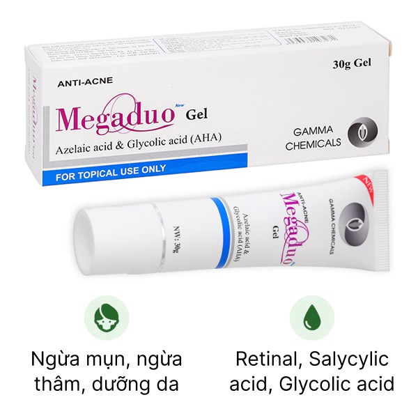 Gel Megaduo Plus ngừa mụn trứng cá, ngừa thâm tuýp 15g - 03/2024