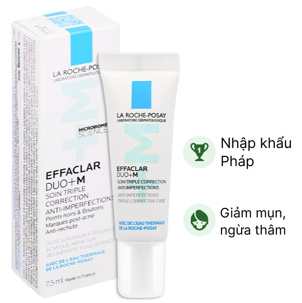 Kem dưỡng La Roche-Posay Effaclar Duo  M giảm mụn hiệu quả tuýp 7.5 ml