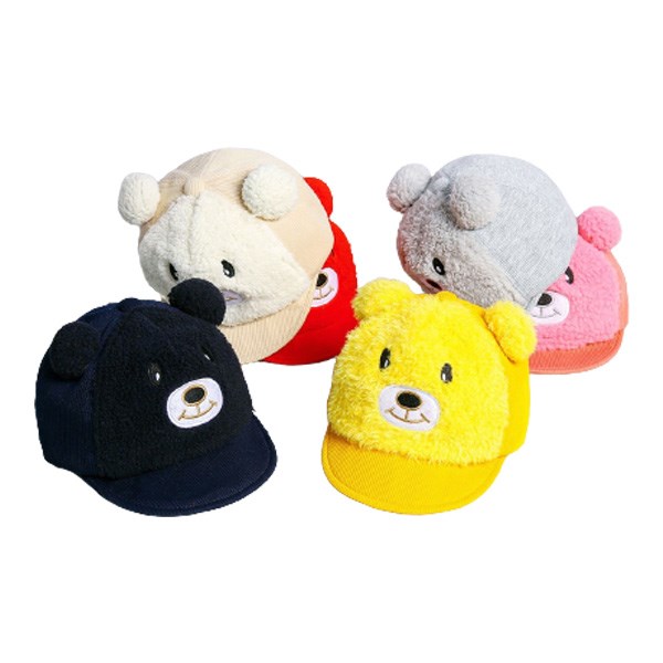 Nón kết cho bé trai Duy Ngọc KBT hình gấu xù - Màu ngẫu nhiên - AVAKids.com