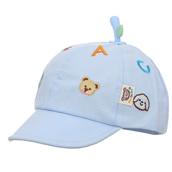 Nón kết cho bé Á Châu in chữ ABC màu xanh vàng - AVAKids.com