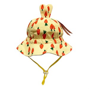 Nón vành Duy Ngọc họa tiết cà rốt màu vàng