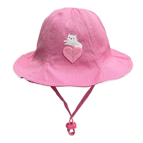 Nón vành cho bé gái Duy Ngọc in hình mèo màu vàng chính hãng - AVAKids.com