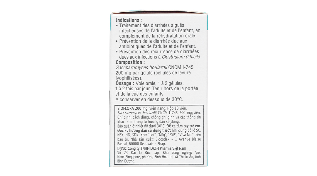 Bioflora 200mg trị tiêu chảy