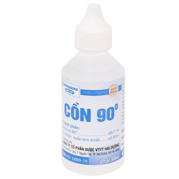 Cồn 90 độ HDPharma sát trùng dụng cụ y tế, vết thương