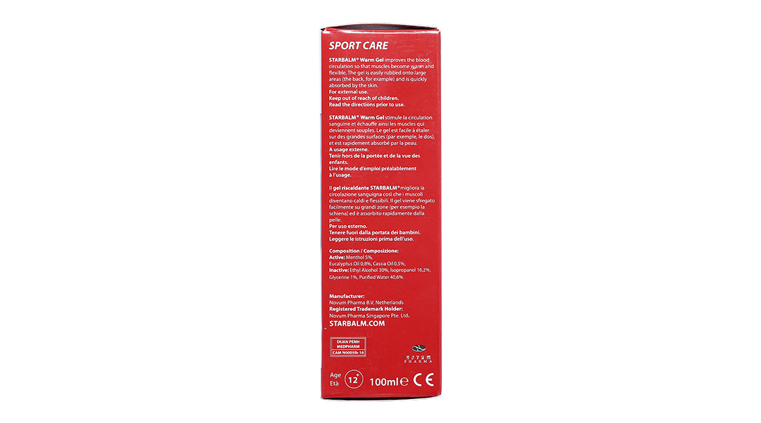 Starbalm Warm Gel làm ấm cơ và thư giãn cơ, hỗ trợ giảm đau tuýp 25ml - 18