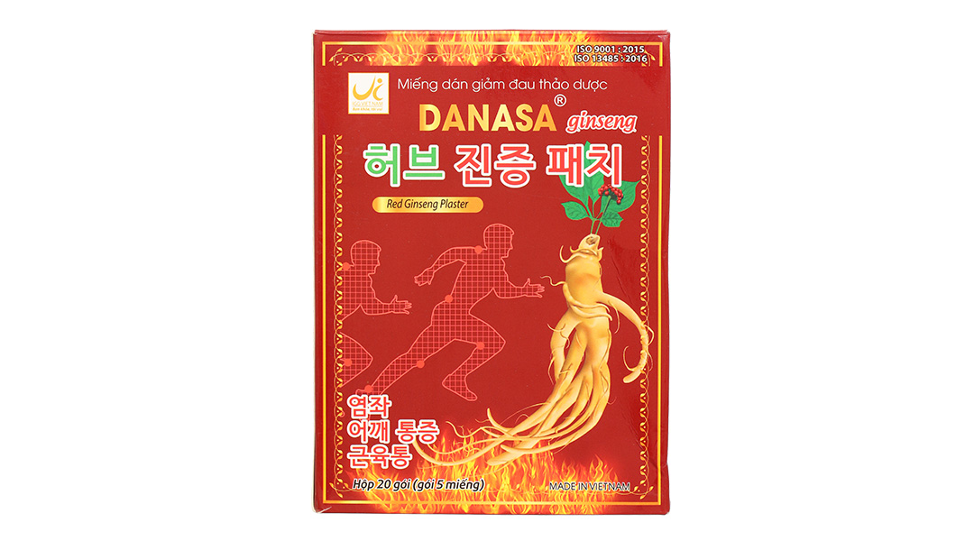 Miếng dán giảm đau thảo dược Danasa ginseng (7.5cm x 10cm)