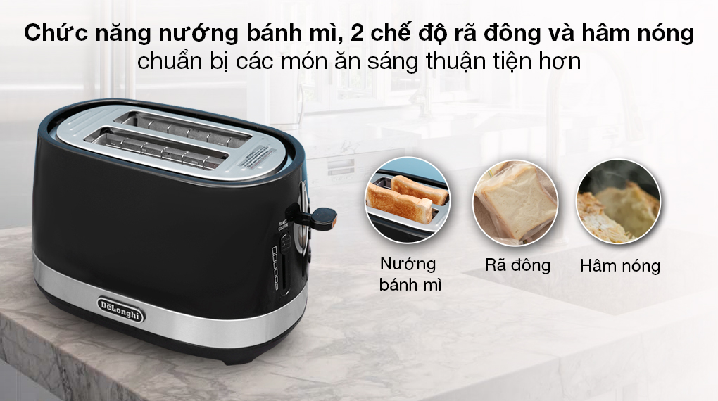 Máy nướng bánh mì Delonghi CTLA2103.BK