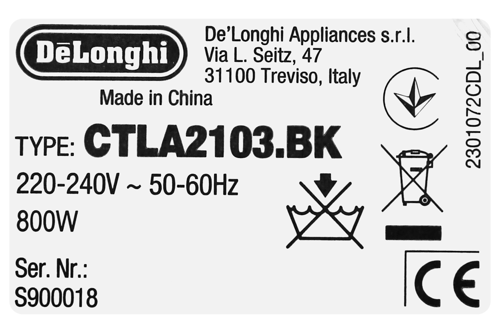 Máy nướng bánh mì Delonghi CTLA2103.BK Màu Đen