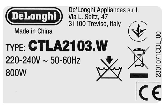 Máy nướng bánh mì Delonghi CTLA2103.W Màu Trắng