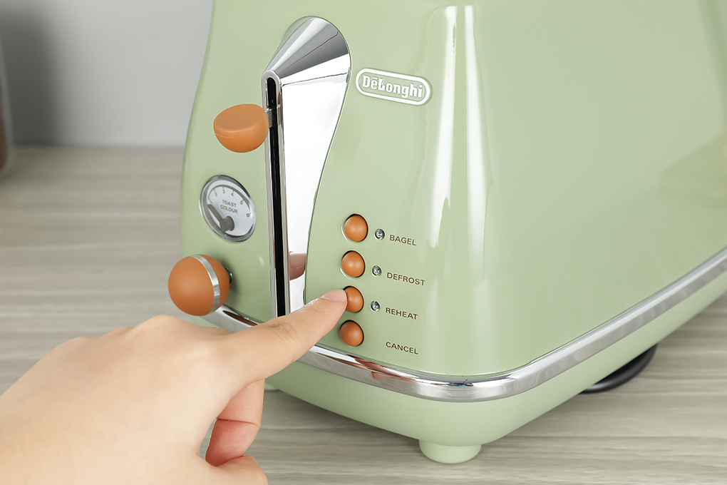 Máy nướng bánh mì Delonghi CTOV2103.GR Màu Xanh rêu