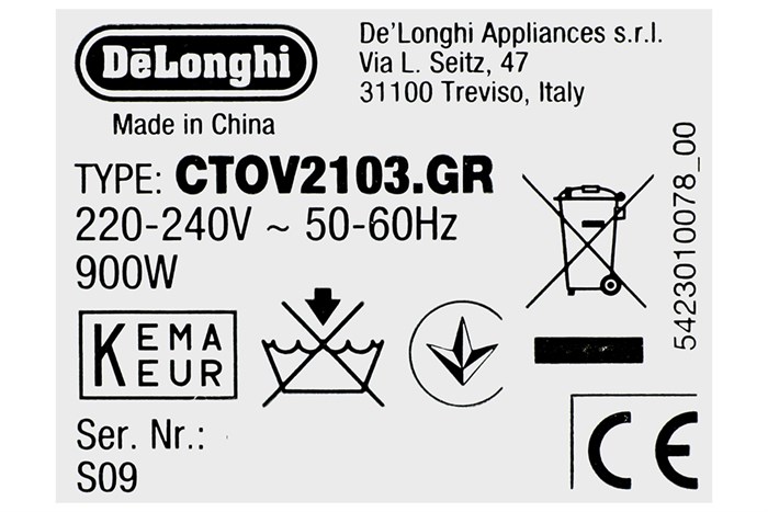 Máy nướng bánh mì Delonghi CTOV2103.GR Màu Xanh rêu