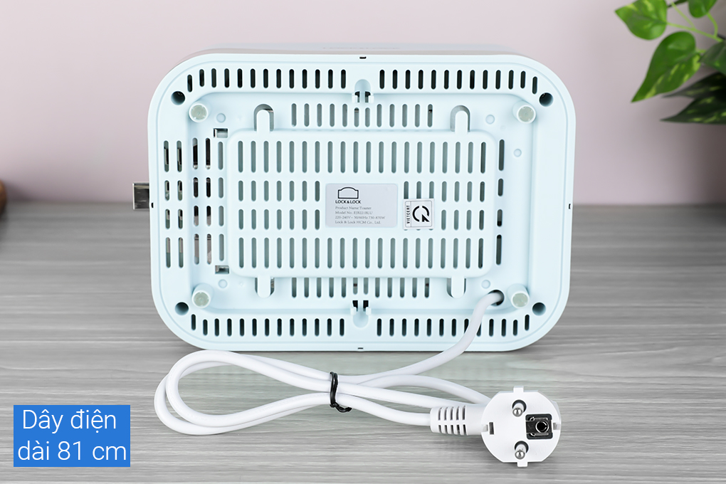 Máy nướng bánh mì Lock&Lock EJB221BLU Màu Xanh mint