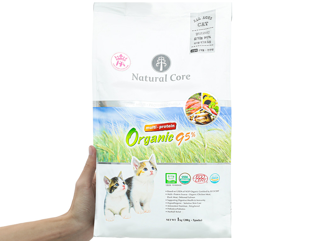 Thức ăn cho mèo Natural Core Multi-Protein Organic 95% gói 1kg 4