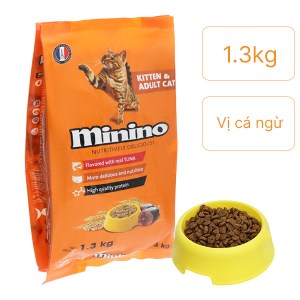 Thức ăn cho mèo Minino vị cá ngừ gói 1.3kg