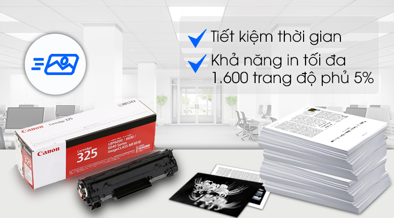 Công suất hộp mực Cartridge Canon 325 (dành cho Canon LBP6030/6030w) Công suất hộp mực Cartridge Canon 325 (dành cho Canon LBP6030/6030w)