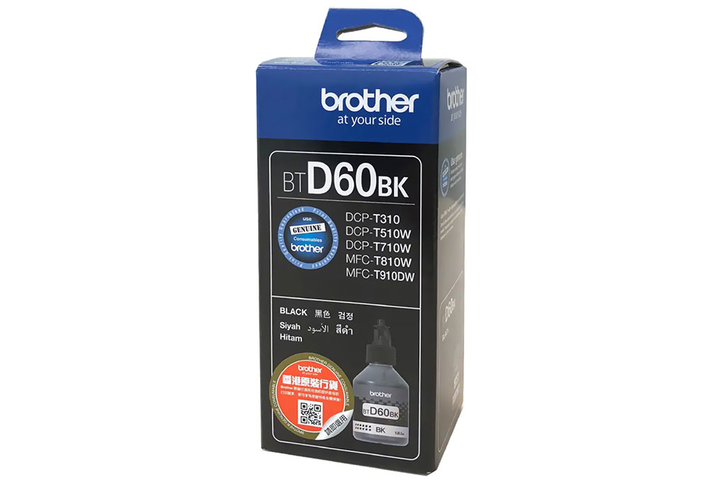 Mực in phun Brother BTD60BK Đen (dành cho Brother T310/T520W/T720DW/T220/T510W/T710W/...) Màu Đen