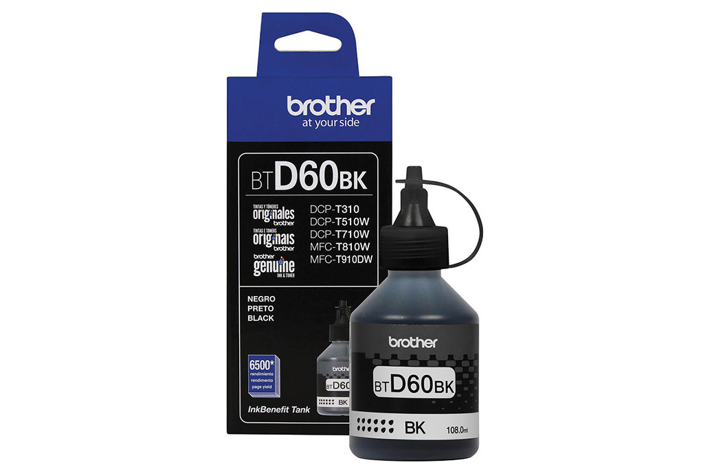 Mực in phun Brother BTD60BK Đen (dành cho Brother T310/T520W/T720DW/T220/T510W/T710W/...) Màu Đen