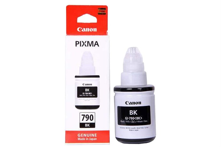 Hộp mực in phun Canon GI-790 BK Đen (dành cho Canon dòng G-G1010/G2000/G2010G2012/G3000/G3010/G3012) Màu Đen