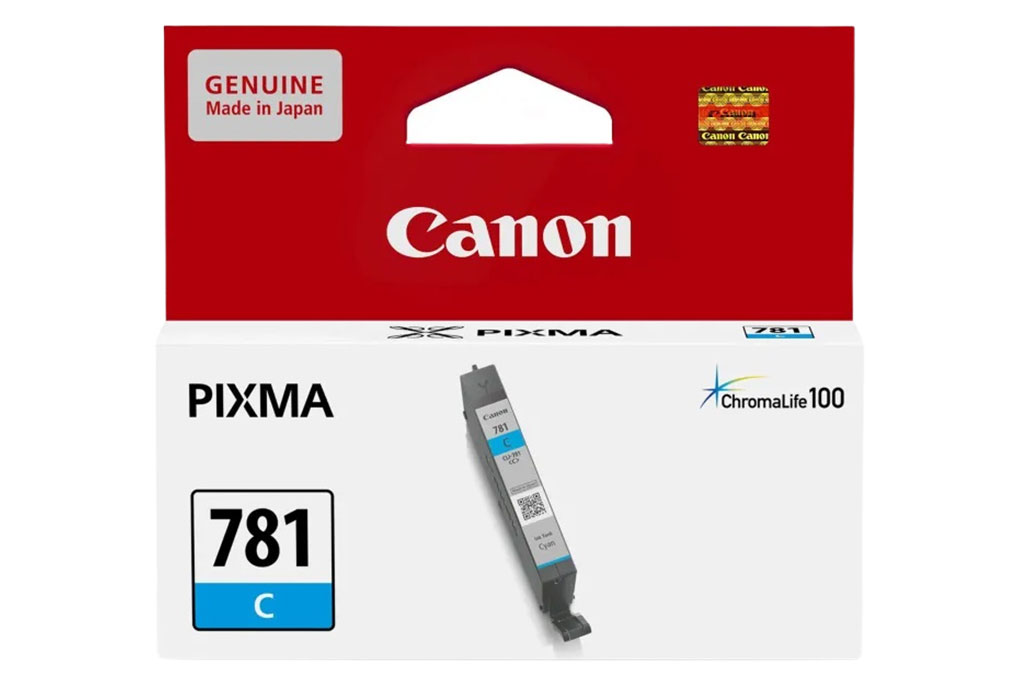 Hộp mực in phun màu Canon CLI-781 C/Xanh (dành cho TS6370, TS9170, TS707, TS9570) Màu Xanh Dương