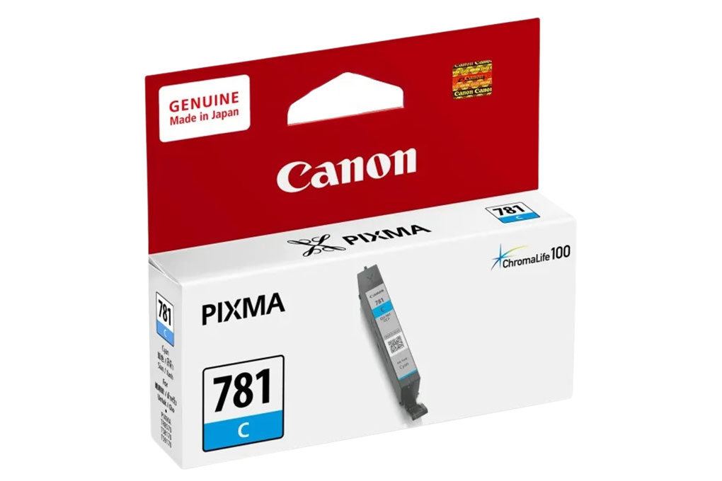 Hộp mực in phun màu Canon CLI-781 C/Xanh (dành cho TS6370, TS9170, TS707, TS9570) Màu Xanh Dương