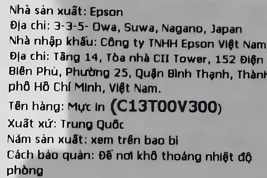 Mực in phun Epson C13T00V300 003 Dye (M) Hồng (dành cho Epson  L1210/L1250/ L3210/L3250/L5290) Màu Hồng