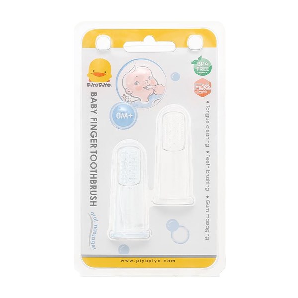 Rơ lưỡi cho bé PIYOPIYO Baby Finger Toothbrush vỉ 2 cái (từ 0 tháng) - AVAKids.com